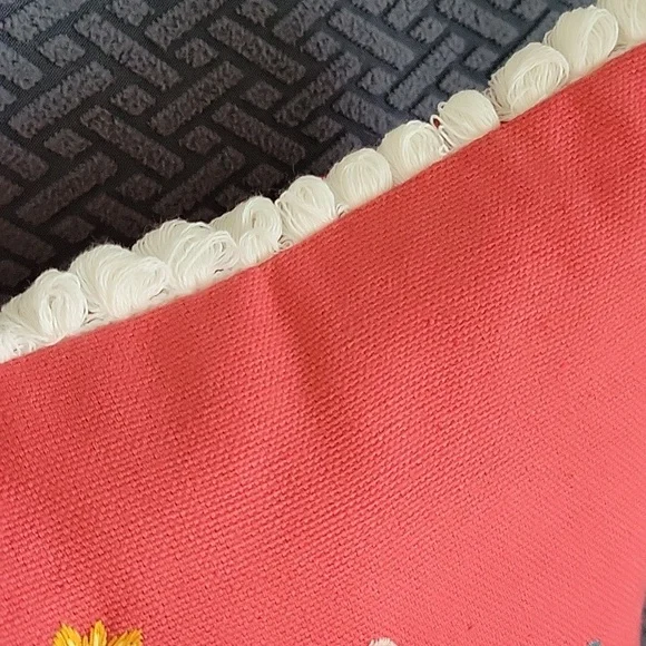 Embroidered Spring Bunny Pillow - Picture 5 of 7